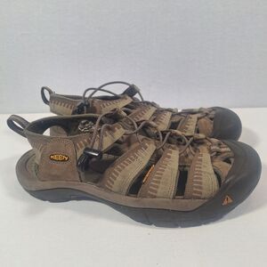 Keen Newport H2 Mens Size 10 Shoes Brown Leather Closed Toe Fisherman Sandals